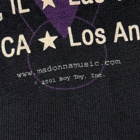 MADONNA DROWNED WORLD TOUR 2001 RED JACKET HANES XL BLACK 1052