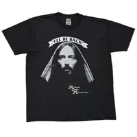 MICHAEL COMS MANISTRIES JESUS FACE BLACK FRUIT OF THE LOOM XL 0664