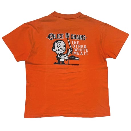 ALICE IN CHAINS THE OTHER WHITE MEAT ORANGE HANES LARGE 2830