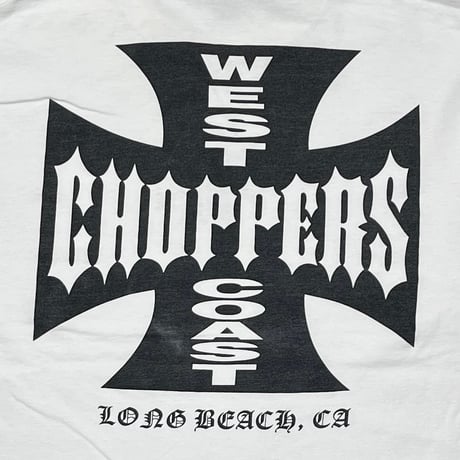 WEST COAST CHOPPERS IRON CROSS LONG BEACH CA LS WHITE ALSTYLE LARGE 0513