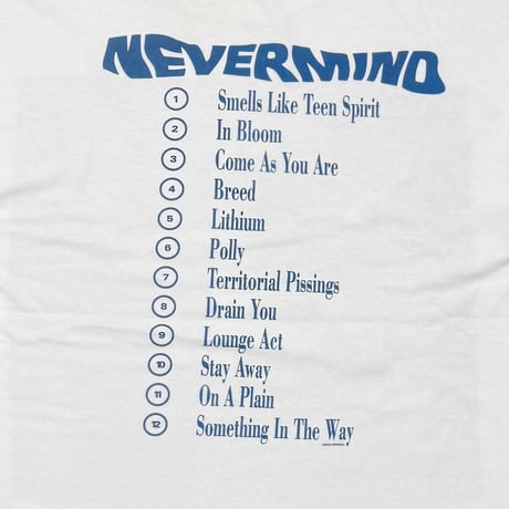 NIRVANA Y2K NEVERMIND WHITE GILDAN LARGE 6856