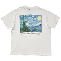 VINCENT VAN GOGH STARRY NIGHT WHITE HANES XL 2587
