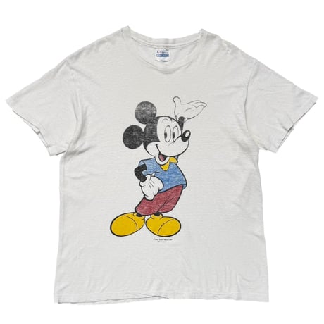 DISNEY VINTAGE CLASSIC MICKEY WHITE HANES LARGE 3425