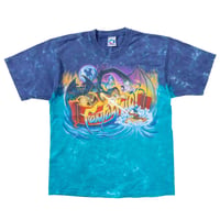 DISNEY VINTAGE FANTASMIC VILLAINS LIQUID BLUE LARGE TIE DYE 2770