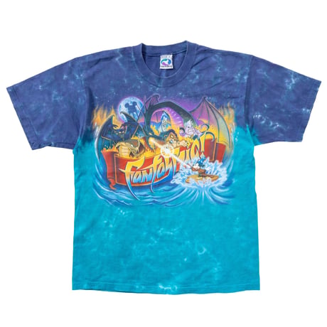 DISNEY VINTAGE FANTASMIC VILLAINS LIQUID BLUE LARGE TIE DYE 2770