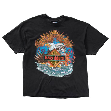 EASY RIDERS EAGLE SKULL 1995 DUNES CYCLES MYRTLE BEACH BLACK HANES XL 4203