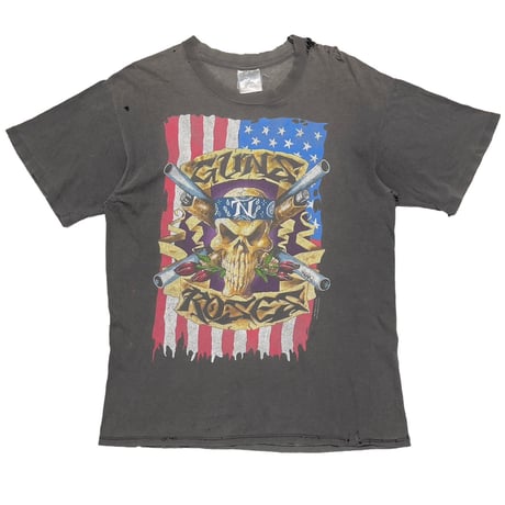 GUNS N' ROSES AMERICAN FLAG SKULL 1991 BROCKUM LARGE 3105