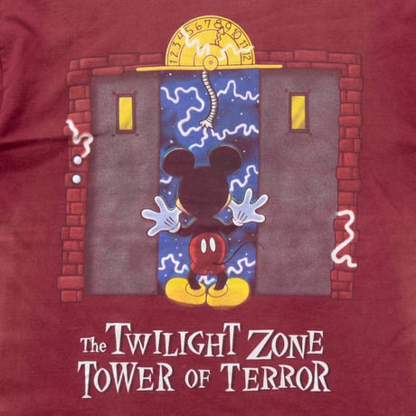 DISNEY VINTAGE TWILIGHT ZONE TOWER OF TERROR BURGUNDY FITS LARGE 2224