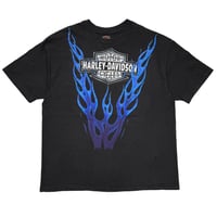 HARLEY DAVIDSON BLUE V FLAME 	DR JERRY'S SHARON SS XL 8851