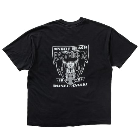EASY RIDERS EAGLE SKULL 1995 DUNES CYCLES MYRTLE BEACH BLACK HANES XL 4203
