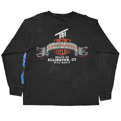 HARLEY DAVIDSON BLUE V FLAME LS ELLINGTON EMBLEM LARGE 1134