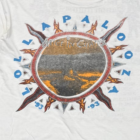 LOLLAPALOOZA 93' FESTIVAL ALICE IN CHAINS WHITE FITS XL 2873
