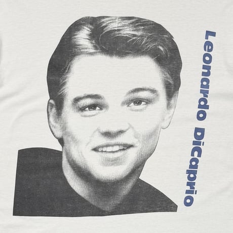 LEONARDO DICAPRIO BIG FACE TEE WHITE LARGE 9243