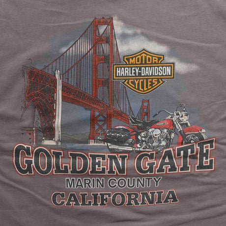 HARLEY DAVIDSON EMBLEM GOLDEN GATE CALIFORNIA GREY LARGE 3607
