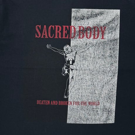 OLD&VINTAGE SCARFACE PARODY SACREDBODY GILDAN LARGE 7400