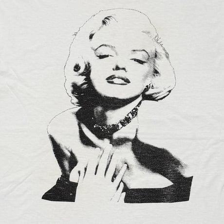 MARILYN MONROE MONOCHROME PORTRAIT WHITE FRUIT OF THE LOOM XL 6640