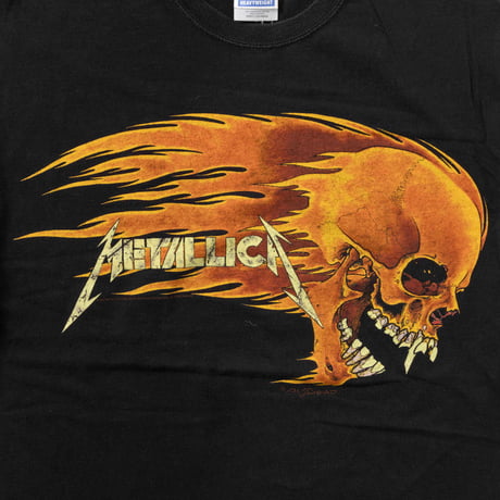 METALLICA PUSHEAD SIDE FLAMING VAMPIRE SKULL 2007 HANES LARGE 4615