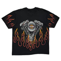 HARLEY DAVIDSON FLAME ENGINE OVP BLACK FITS MEDIUM 1639