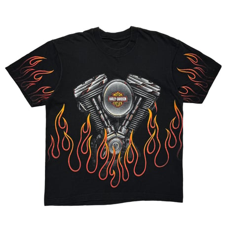 HARLEY DAVIDSON FLAME ENGINE OVP BLACK FITS MEDIUM 1639