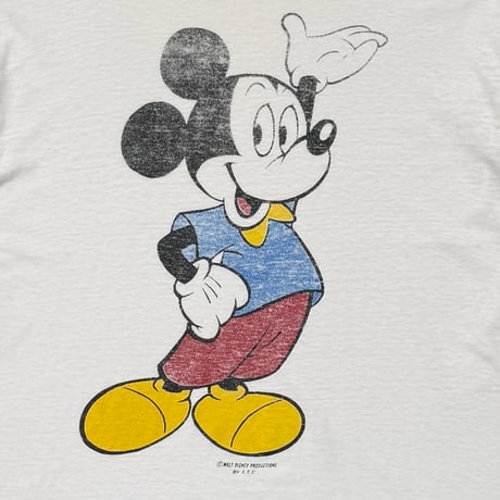 DISNEY VINTAGE CLASSIC MICKEY WHITE HANES LARGE 3425
