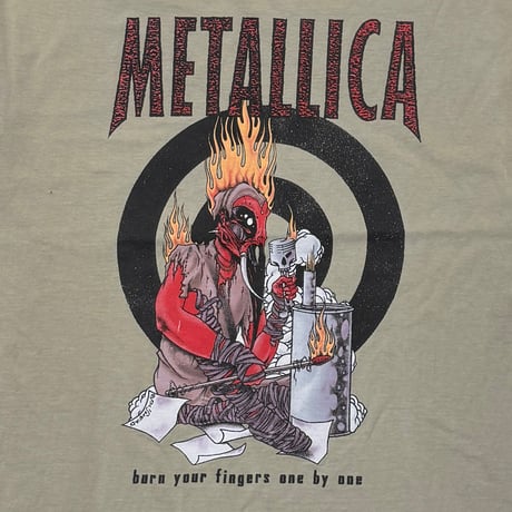 METALLICA HARD YOUR FINGERS ONE BY ONE FITS XL KHAKI 1359