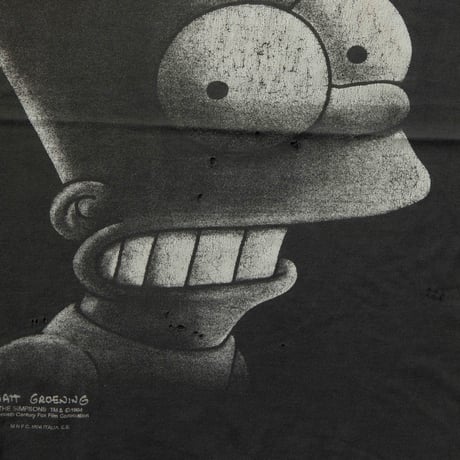 THE SIMPSONS BART MONOCHROME BIG FACE FITS XL 0495