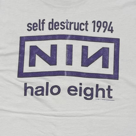 NINE INCH NAILS 1994 THE DOWNWARD SPIRAL SELF DESTRUCT HALO EIGHT NATURAL ALL SPORT XL 0802