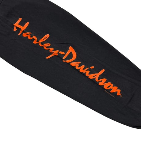 HARLEY DAVIDSON	FLAMING LOGO ARM TEXT LS 1994 LARGE 1172
