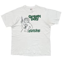 GREEN DAY KERPLUNK LOOK OUT RECOARDS WHITE FRUIT OF THE LOOM LARGE 9595
