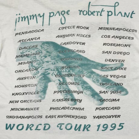 JIMMYPAGE & ROBERTPLANT TOUR 1995 PORTRAIT WHITE FITS LARGE 4207