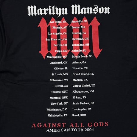 MARILYN MANSON AGAINST ALL GODS AMERICAN TOUR 2004 TENNESSEE RIVER LARGE 7458