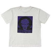 MARILYN MANSON SQUARE OMEGA LOGO BOOTLEG FITS LARGE WHITE 1684