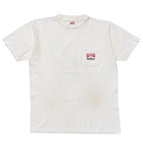Marlboro LIZARD ADVENTURE TEAM MAP POCKET TEE WHITE OSFA FITS XL 1087