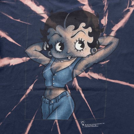 BETTY BOOP 1997 TOMMY HILFIGER PARODY BW BOOP WEAR TIEDYE FITS XL  9445