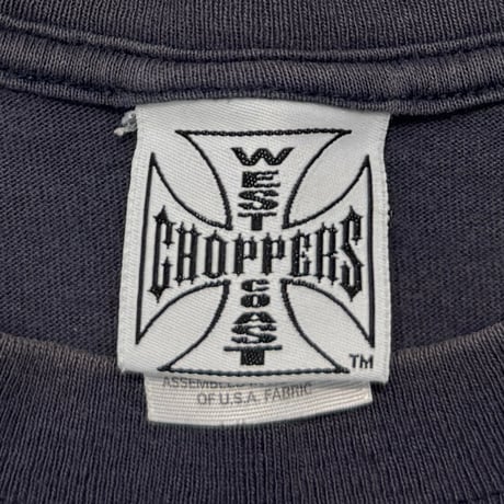 WEST COAST CHOPPERS FRONT IRON CROSS CHOPPERS FOR LIFE NAVY LARGE 3414
