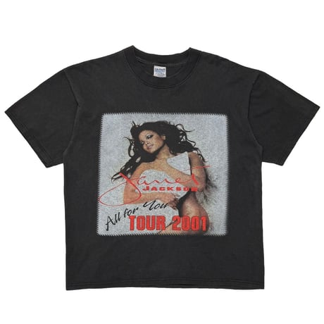 JANET JACKSON 2001 ALL FOR YOU TOUR BOOTLEG BLACK GILDAN LARGE 0646