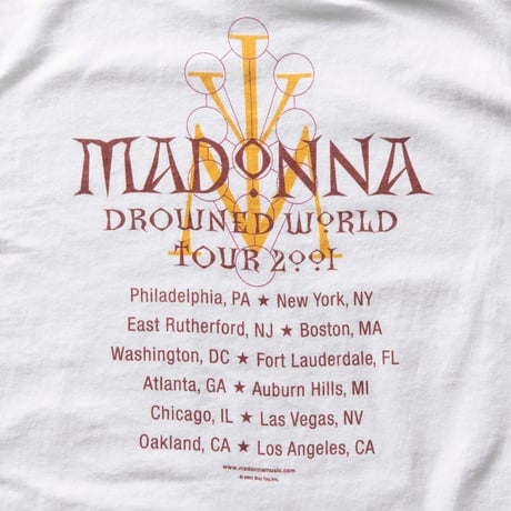 MADONNA DROWNED WORLD TOUR 2001 WHITE ALL SPORT LARGE 8076
