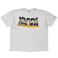 DISNEY VINTAGE 4 MICKEY DOUBLE SIDE WHITE FITS XL 1808