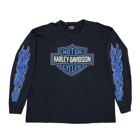 HARLEY DAVIDSON BLUE EMBLEM FLAME LS XXL 2910