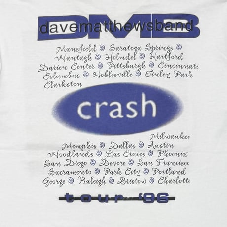 DAVE MATTHEWS BAND CRASH TOUR 96 WHITE FOTL XL 0811