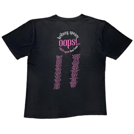 BRITNEY SPEARS OOPS! DID IT AGAIN TOUR 2000 BLACK ALL SPORT LARGE 2283