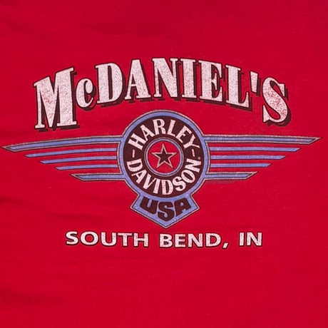 HARLEY DAVIDSON V FLAME LS BACK McDANIEL'S RED LARGE 3306