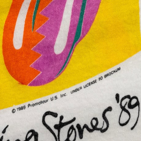 THE ROLLING STONES THE NORTH AMERICAN TOUR 1989 WHITE FRUIT OF THE LOOM XL 5518