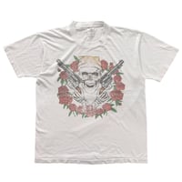 OLD & VINTAGE BANDANA SKULL GUN WHITE FRUIT OF THE LOOM LARGE 0474