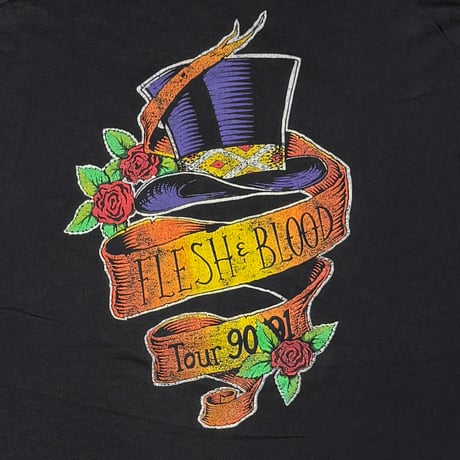 POISON 1990 SKULL HAT FLESH & BLOOD TOUR FITS LARGE 1998