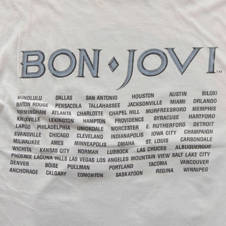 BON JOVI FRONT 1988 PORTRAIT WHITE FITS XL 9946