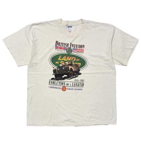 LAND ROVER 50TH BRITISH INVATION WHITE GILDAN XL 7041