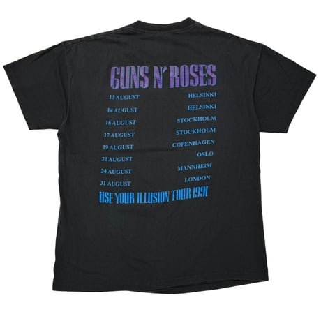 GUNS N' ROSES USE YOUR ILLUSION Ⅱ TOUR HAND TEX XL 1984