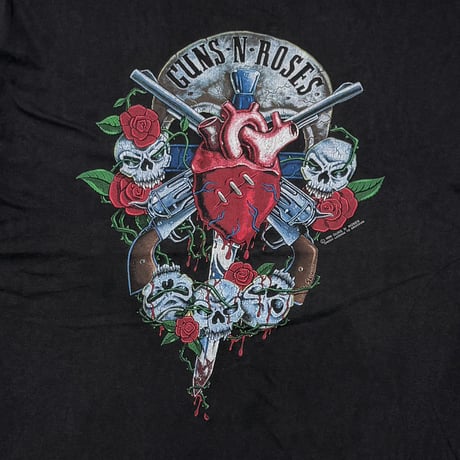 GUNS N' ROSES 1990 SKULL HEART EURO FITS XL 0792