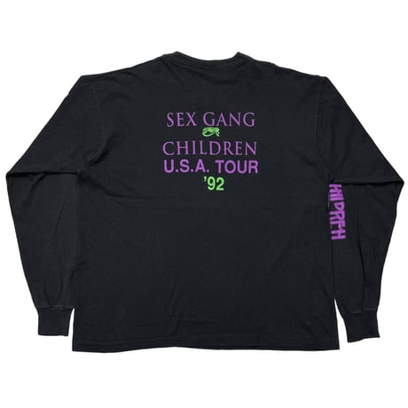 SEX GANG CHILDREN BLIND USA TOUR 1992 LS FRUIT OF THE LOOM XL 1388